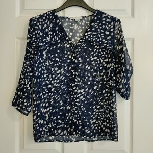 QUINTESSENTIAL Misses size S 3/4 sleeve sheer top
